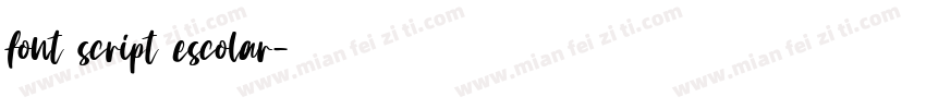 font script escolar字体转换